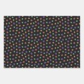 混合ハロウィンパターン幽霊こうもり星 ラッピングペーパーシート (正面3)