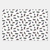 混合ハロウィンパターン幽霊こうもり星 ラッピングペーパーシート (正面2)