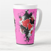 混合ハートデザインラテMag カフェラテマグ (右アングル)