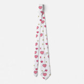 混合ハートパターンのバレンタインデー ネクタイ (裏面)