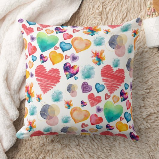 混合ハート クッション (ブランケット)