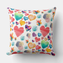 混合ハート クッション