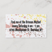 混合ハーブ2料理シェフケータリング名刺 名刺 (裏面)