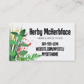 混合ハーブ2料理シェフケータリング名刺 名刺 (正面)