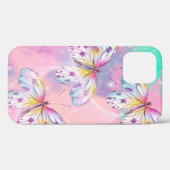 混合パかわいらしステル付きバタフライデザイン Case-Mate iPhoneケース (裏面 (横))
