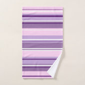 混合パターストライプのンピンクプルプルプル白 バスタオルセット (ハンドタオル)