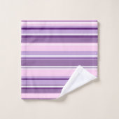 混合パターストライプのンピンクプルプルプル白 バスタオルセット (ウォッシュタオル)
