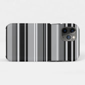 混合パターストライプのン白黒グレー Case-Mate iPhoneケース (裏面(横))