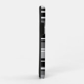 混合パターストライプのン白黒グレー Case-Mate iPhoneケース (裏面/右)