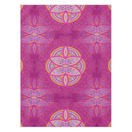 混合ピンクの繰り返しパターンのマンダラ テーブルクロス
