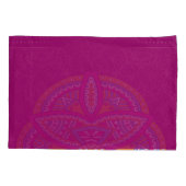 混合ピンクの繰り返しパターンのマンダラ 枕カバー (裏面)