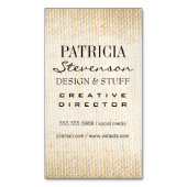 混合フォント/セピアテクスチャ マグネット名刺 (正面縦)