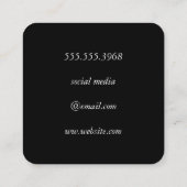 混合フォント/テクスチャセピア スクエア名刺 (裏面)