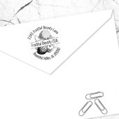 混合フルーツアートワーク円形カスタムの住所 セルフインキングスタンプ