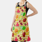 混合フルーツイエローホワイトギンガムチェック エプロン (インサイチュ)