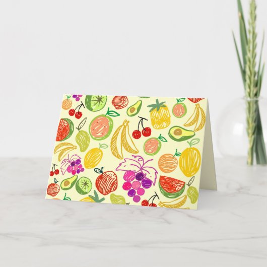 混合フルーツグリーティングカード カード (正面)