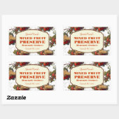 混合フルーツジャムラベル保存ラベル 長方形シール (シート)