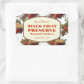 混合フルーツジャムラベル保存ラベル 長方形シール (バッグ)
