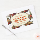 混合フルーツジャムラベル保存ラベル 長方形シール (封筒)