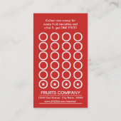 混合フルーツスタンプ ロイヤリティカード (裏面)