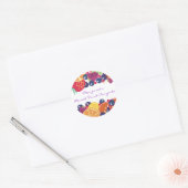 混合フルーツベリーのジャム缶詰ラベル ラウンドシール (封筒)