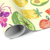 混合フルーツラッピング紙 ラッピングペーパー (ロールコーナー)