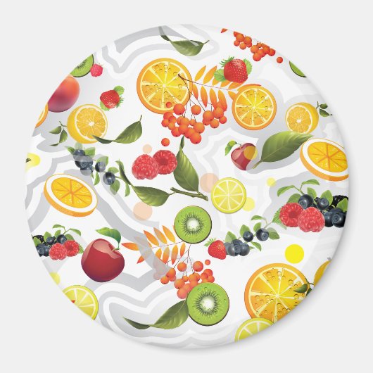 混合フルーツ5 マグネット (正面)