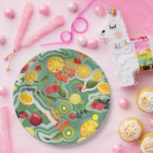 混合フルーツ7 ペーパープレート (パーティー)