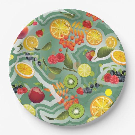 混合フルーツ7 ペーパープレート (正面)