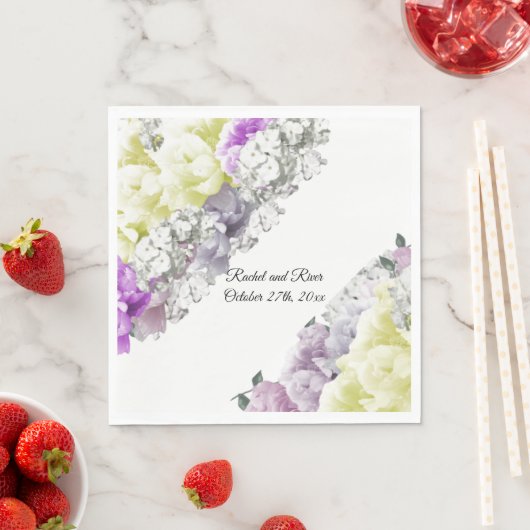 混合フローライエロー結婚ズ紙ナプキンス スタンダードランチョンナプキン (インサイチュ)