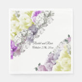 混合フローライエロー結婚ズ紙ナプキンス スタンダードランチョンナプキン (正面)