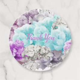 混合フローラブーケサンキューメッセージカード フェイバータグ