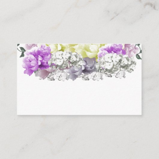 混合フローラベビーシャワーおむつラッフルカード エンクロージャーカード (裏面)