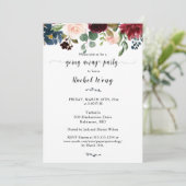 混合フローラ移動遠くにパーティー写真 招待状 (スタンド正面)