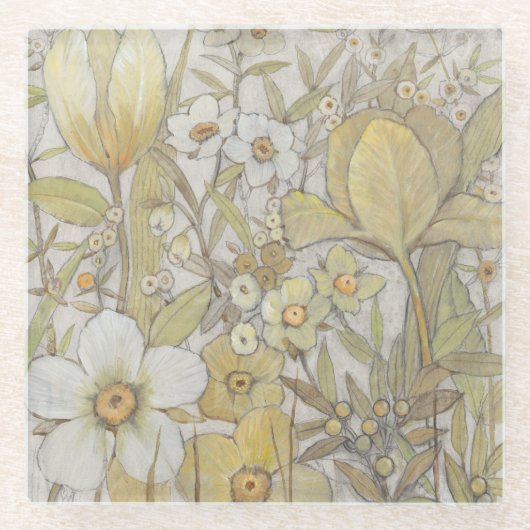 混合フローラ ガラスコースター (正面)