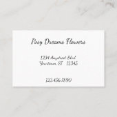 混合ブーケとビッグボウフローリスト 名刺 (裏面)