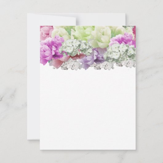 混合ブーケの花模様返信カード 出欠カード (裏面)