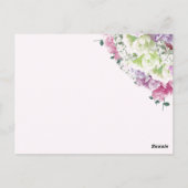 混合ブーケフローラテーブル座席番号カード ポストカード (裏面)