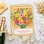 混合ブーケ誕生日の願いパーソナライズされた カード