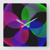 混合ベリーフュージョン角壁時計 スクエア壁時計 (正面)