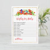 混合ベリー赤ちゃんシャワーベビー 招待状 (スタンド正面)