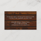 混合ベリー/農家市場サイン 名刺 (裏面)