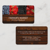 混合ベリー/農家市場 名刺 (正面/裏面)