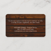 混合ベリー/農家市場 名刺 (裏面)