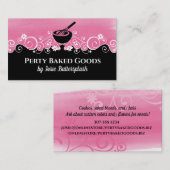 混合ボウルウイスキーベーカリーベーキングパティシエ 名刺 (正面/裏面)