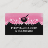 混合ボウルウイスキーベーカリーベーキングパティシエ 名刺 (正面)