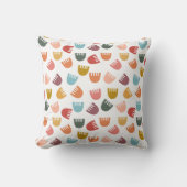 混合ボホ花 クッション (正面)