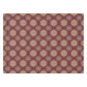 混合マルーンの繰り返しパターンのマンダラ テーブルクロス (正面(横))