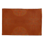 混合マルーンの繰り返しパターンのマンダラ 枕カバー (裏面)