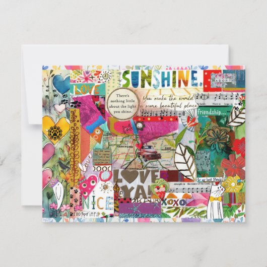 混合メカラフルディアあいさつ感動的カード 招待状 (正面)